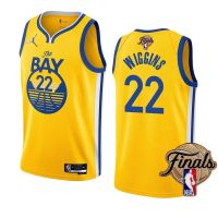 เสื้อคุณภาพสูง 【Feb】 2022 Nba Finals Mens Basketball Jersey Golden State Warriors 22 Andrew Wiggins Jerseys Yellow