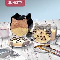 พิมพ์​อบ​ขนมปัง ​พิมพ์​ขนมปัง​ ลายหัวแมว เคลือบ​สี​ดำ​ อย่างดี​ แบรนด์ Suncity