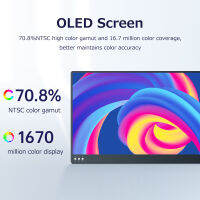 หน้าจอ OLED แบบพกพาขนาด13.3นิ้วความละเอียด1920*1080พร้อมขายึดแบบพับได้ในตัวความเข้ากันได้กว้าง