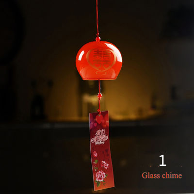 1PCS Wind Bell Japan Wind Chimes Handmade Glass Furin Home Office Decors