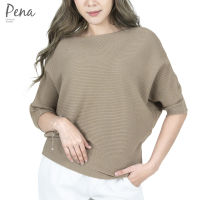 Pena house เสื้อเบลาส์ แขนปีกค้างคาว ผ้าแฟลตนิต POSW072301