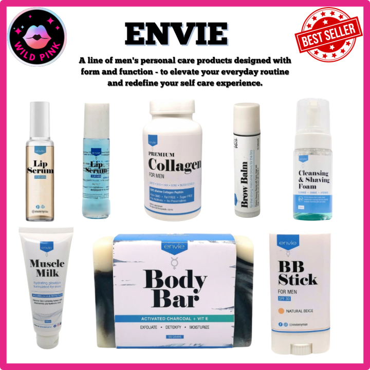 Envie Lip Serum Bath and Body for Men Infused w/ VitE that Moisturizes