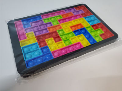 [COD] ผลิตภัณฑ์ใหม่เมาส์ Pioneer Tetris เกมเดสก์ท็อปบล็อกการกดซิลิโคน ถุงของเล่นลดความเครียด