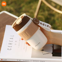 Xiaomi ถ้วยกาแฟสแตนเลส400ML แก้วเก็บความร้อน Leak-Proof Thermos Travel กระติกน้ำสูญญากาศความร้อนฉนวนถ้วยน้ำ Bottle