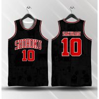 2023 NEWHANAMICHI SAKURAGI #10 JERSEY สีแดงสีดำสีขาว SLAM DUNK SHOHOKU JERSEY ระเหิดเต็มรูปแบบปรับแต่งชื่อและหมายเลข