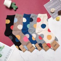 Polka Dots Pattern Cotton Socks