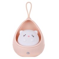 LED Night Light Sensor Control Cute Animal Human Induction Lamp for Children Kids Bedroom USB Rechargeable