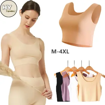 Cheap Women's Glossy Wireless Underwear Mulberry Silk Bras Ultrathin Silk  Bra Soft Comfortable