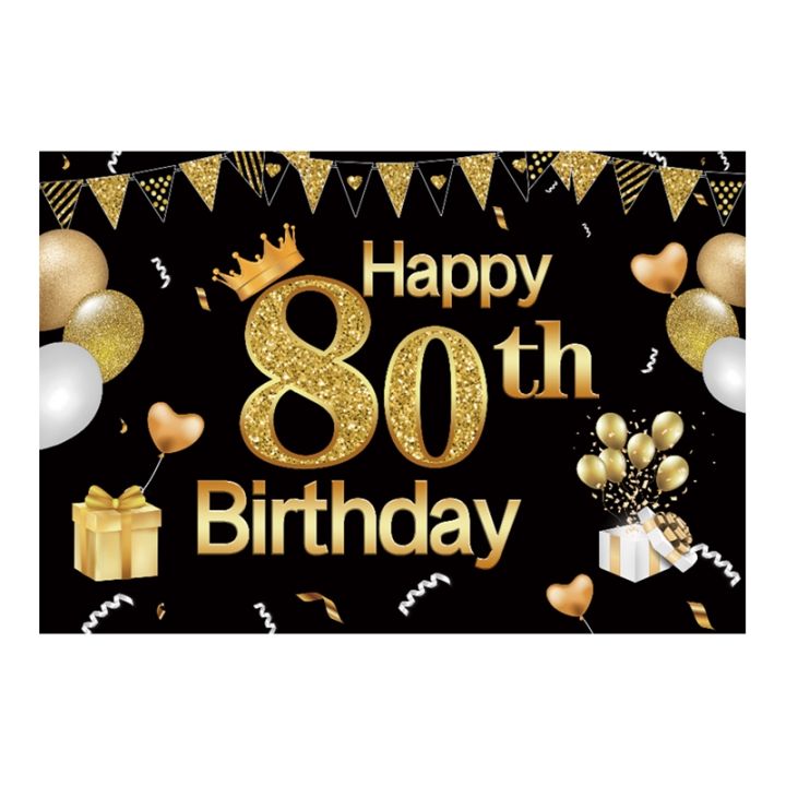 Wenfeng6939 40th Birthday Black Gold Party Decoration, Extra Large ...