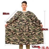 [COD] Camouflage coverall plus fertilizer work clothes long section breeding factory handling camouflage coat wear-resistant and dirt-resistant labor protection