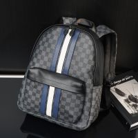 [COD] 2023 wholesale and retail new backpack mens leather stitching contrast travel bag