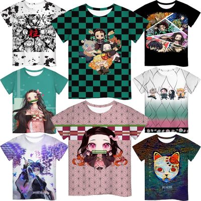 Boys Girls Demon Slayer 3D Print T Shirts Kids Anime Tshirts Summer Children Cartoon T-shirts Streetwear Toddler Tee Tops Gifts