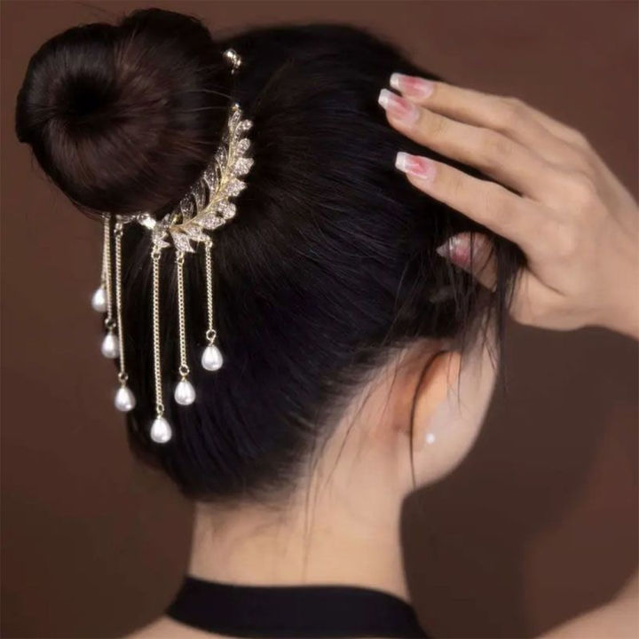 tassel-ponytail-holder-women-light-luxury-wheat-ears-hair-accessories-coiled-hair-hairpins-clip-crab-hair-claws