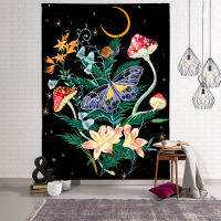 Butterfly Moonlight Flower Series Hanging Cloth Live Broadcast Background Cloth BedroomTapestry Decoration Cloth Moon Flower, Background Cloth Tapestry