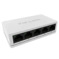 PIX-LINK เคสพลาสติก5V Mini Ethernet 5พอร์ต10/100Mbps สลับเครือข่ายได้อย่างรวดเร็วสำหรับใช้ที่สำนักงานที่บ้านสวิตช์ JHJ3825