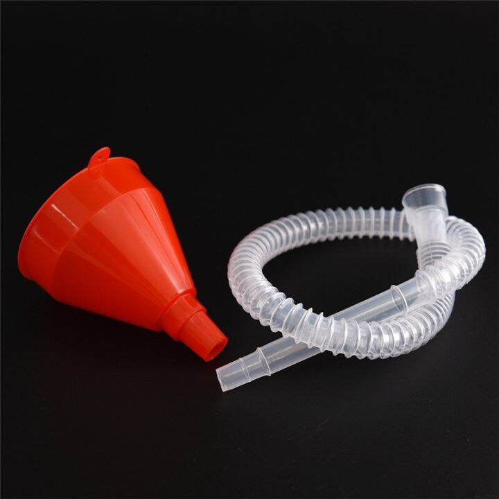 New Plastic Vehicle Filling Plastic Funnel Soft Pipe Pour Oil Petrol ...