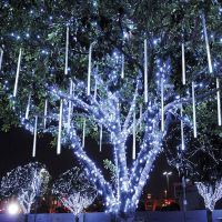 30CM 50CM Meteor Shower 8Tubes String Garland Lights Outdoor Street Fairy Light Christmas Tree Wedding Garden Holiday Decorarion