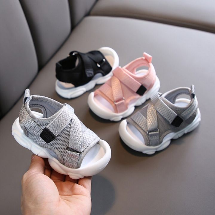 summer-toddler-sandals-baby-girl-shoes-solid-color-net-cloth-breathable-boys-sneakers-kids-infant-sport-girls-sandals