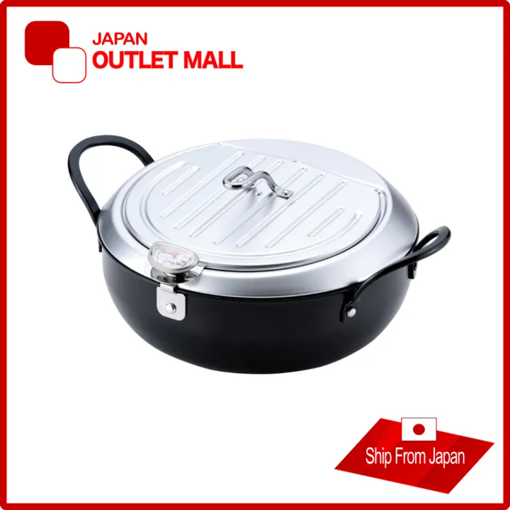 Japanese cooking Tempura Pot 24cm Iron with lid Induction stove