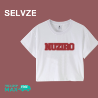 เสื้อเสื้อยืดสั้นสำหรับผู้หญิงตัวอักษรตัวเลขแฟชั่นแนวเกาหลี SELVZE