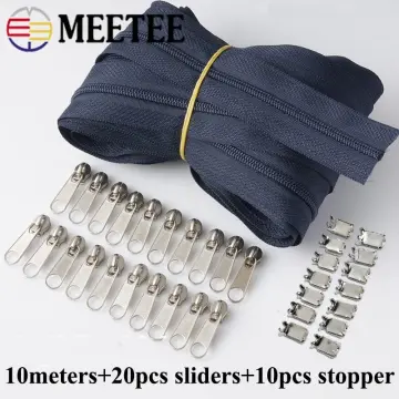 123PCS Zipper Repair Kit Universal Metal Zipper Insertion Pin Zipper Bottom  Stop Replacement Zip Stopper Ends Caps for Repairing Jacket Coat Backpack  Suitcase For 3#/5#/8# Zipper