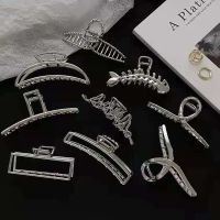 [HOT] Ruoshui 1Pc ผู้หญิงเงินสีคลิปผมโลหะผู้หญิงผมอินเทรนด์กิ๊บหนีบผม Barrettes Hairpins แฟชั่นเครื่องประดับผม Headwear