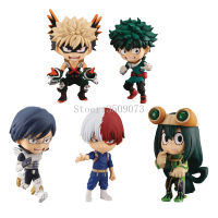 5ชิ้นล็อตฮีโร่ของฉัน A Cademia อะนิเมะรูป Midoriya Izuku รูปการกระทำ Bakugou Katsuki Todoroki Shoto หุ่นรุ่นตุ๊กตาของขวัญ