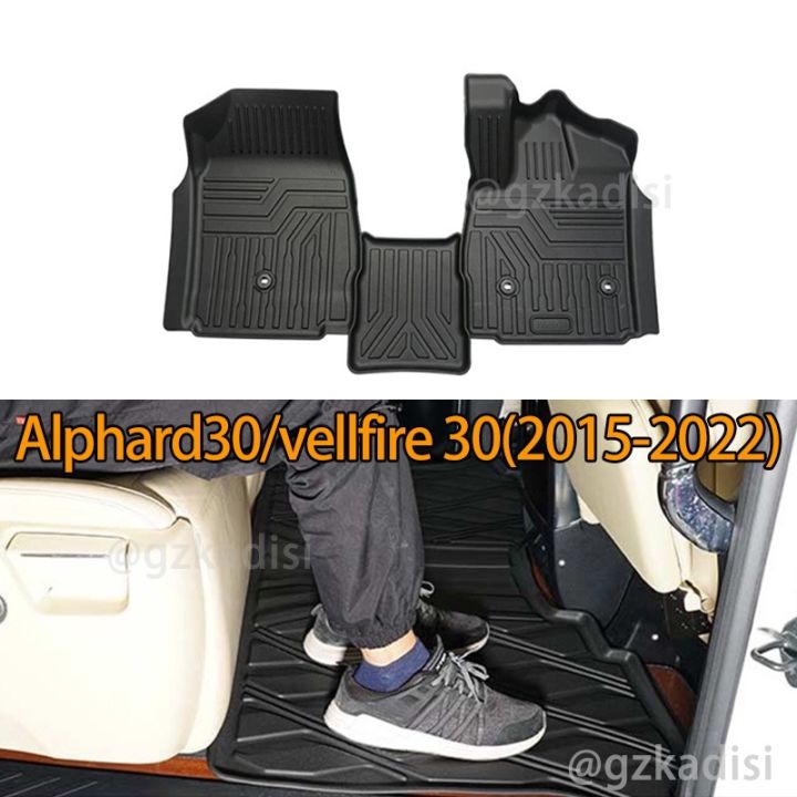 พรมปูพื้นรถยนต์-3d-alphard-30-vellfire-30-2015-2022-agh30-anh30-ah30-วัสดุ-tpe-foot-mat-car-floor-mar-carpet