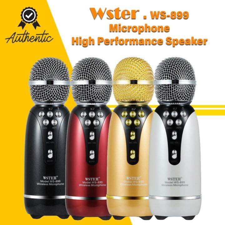 Original KARAOKE Wster WS899 DUET MODE DUAL WIRELESS SUPPORT VOICE