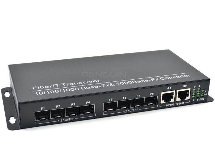 SFP Switch 8 Port (1.25G) + 2 Gigabit Ethernet Uplink | Lazada.co.th