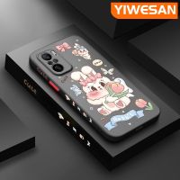 YIWESAN เคสสำหรับ Xiaomi MI POCO F3 Redmi K40 K40 Pro เคสแฟชั่นกระต่ายน่ารักบางมีน้ำค้างแข็งโปร่งใสกรอบโทรศัพท์ซิลิโคนเคสกันกระแทกคลุมทั้งหมดป้องกันเลนส์กล้อง