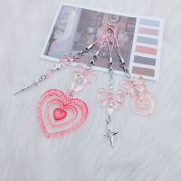 Limited Time Discounts 1Pc New Simple Pink Y2K Phone Pendant Kawaii Women Love Star Cartoon Charms Chain For Keys Bags Accessories Charms Phone Lanyard