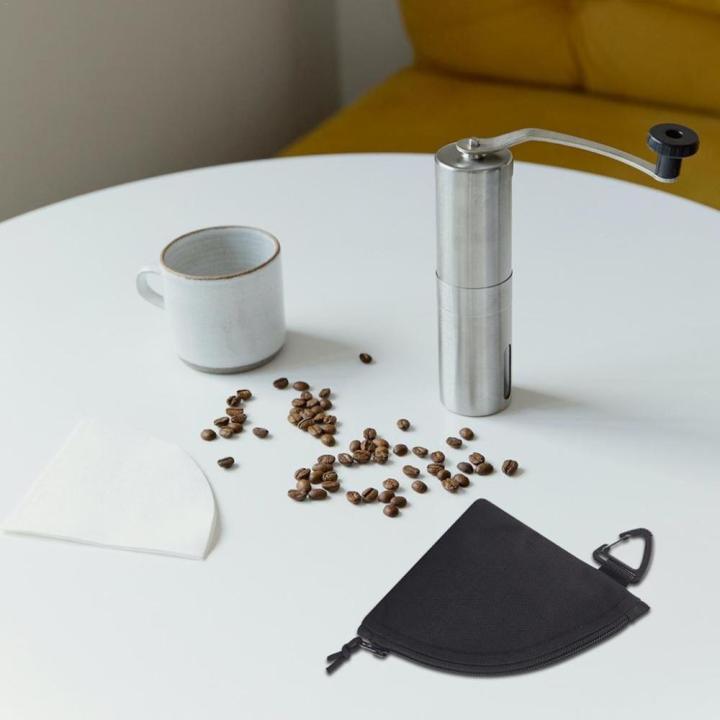 htrxb-เครื่องกรองกาแฟแบบหยดรูปตัว-v-ขนาดพกพาได้วัสดุไนลอนกรองฝุ่นน้ำหนักเบาถุงเก็บกระดาษอุปกรณ์ชงกาแฟกระเป๋าเก็บเอกสารกรองที่ยึดกระดาษ