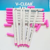 VCLEAR Air Erasable Marking Pen Pink Color 12 pcs Textile Marker Clothing Chaco Ace Pen Auto Vanishing Marker Pen Invisible Pen