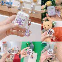 SURP INS ป้องกัน พร้อมพวงกุญแจ เคสหูฟังบลูทูธ สำหรับ airpods 1 2 กล่องชาร์จ ที่ครอบหูฟัง