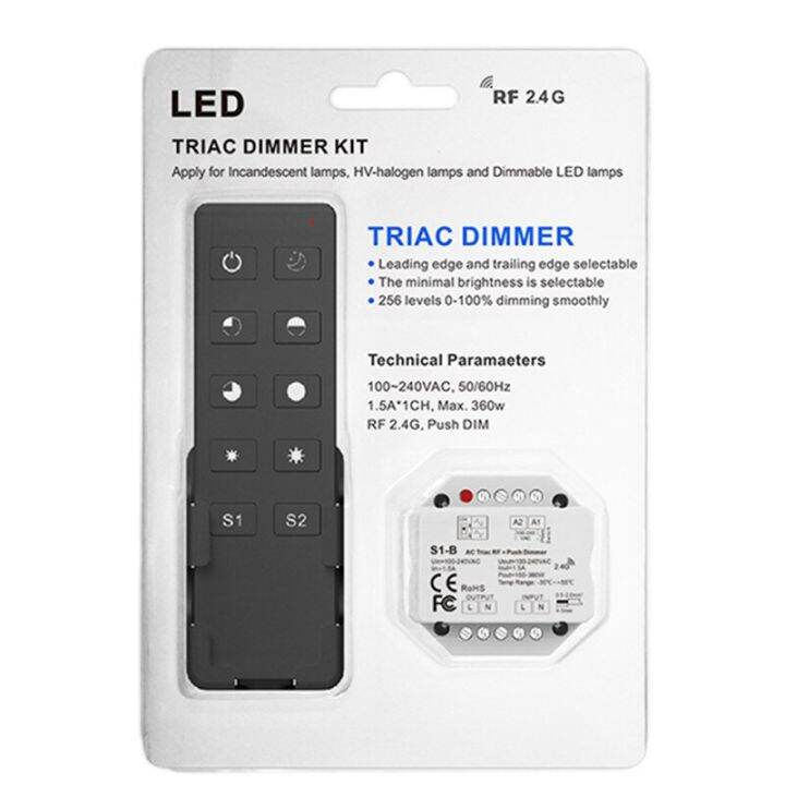 ZIGBEE WiFi & RF Push AC Triac Dimmer Tuya APP Switch 2.4G LED ...