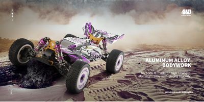 รถบังคับWltoys 124019 แชสซีรถแข่ง ความเร็วสูง 55 กม. ต่อชั่วโมง 1/12 2.4GHz RTR 4WD โลหะผสมอลูมิเนียม รถบังคับทางไกล