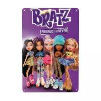 ที่กำหนดเอง Bratz ตุ๊กตาโลหะโลโก้การ์ตูนวินเทจดีบุกตกแต่งโลโก้แผ่นโลหะบาร์คาเฟ่ลานชายถ้ำบาร์ศิลปะตกแต่งผนัง 20 * 30 ซม