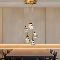 2021 IRALAN Nordic Glass Ball Home Decor Pendant Lights Modern Crystal Led Chandelier Simple Home Decoration Chandelier