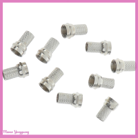 Manao 10pcs 75-5 F Connector screw ON Type สำหรับ RG6เสาอากาศทีวีดาวเทียม COAX CABLE