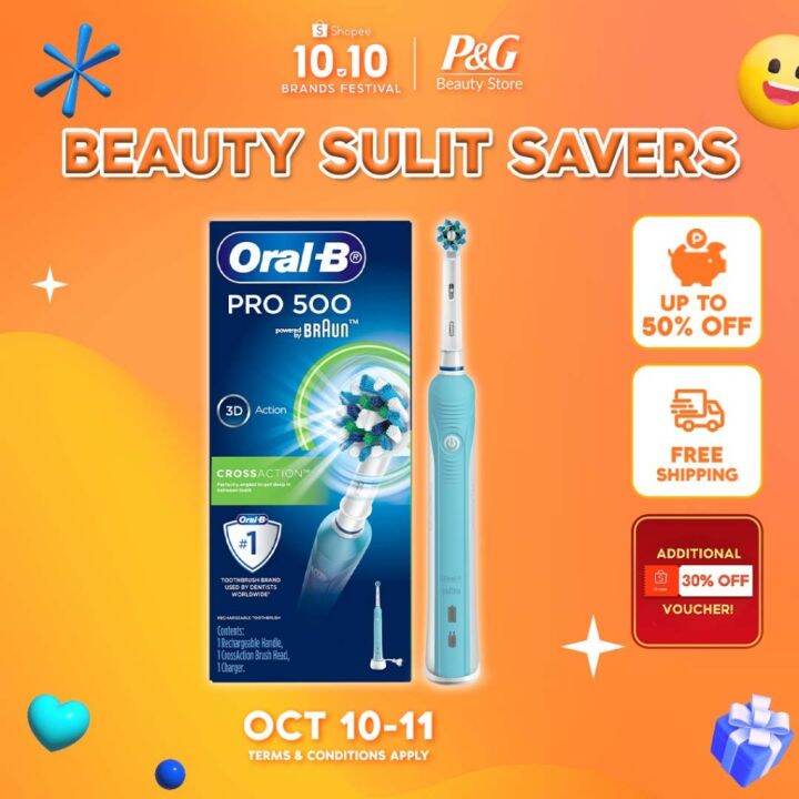 OralB Electric Toothbrush PRO 500 Powered by Braun Lazada PH