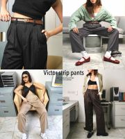 (TGDA.CO x LAZLOOK COLLECTION) กางเกงผ้า Body girl รุ่น Victor strip pants