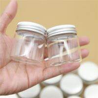 24 Pieces 47*50mm 50ml Spice Glass Bottles Silver Screw Cap Tiny Candy Jars Vials DIY Craft Transparent jars mini bottles