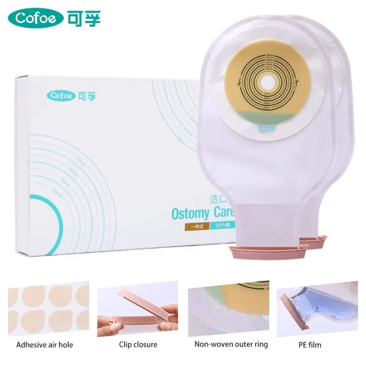 Cofoe 20pcs One-piece System Colostomy Stoma Bag 20 - 60mm Cut Size ...