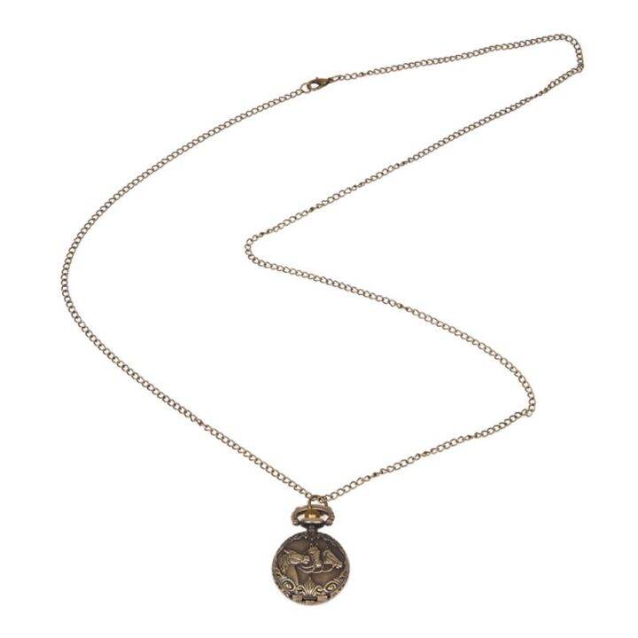 Bronze 3 Horse Engrave Quartz Pocket Watch Necklace Lazada PH