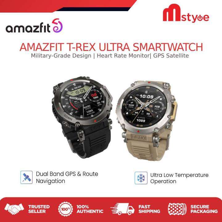 Amazfit TRex Ultra Smartwatch GPS Satellite, MilitaryGrade Design