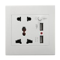 2.1A Dual USB Wall Charger Socket Adapter Universial Power Outlet Panel wite Swi