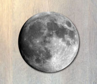 The Moon Round Mouse Pad - Space Luna - Computer or Office Work Station Decor