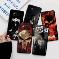 เคส Marvel The Punisher ที่ครอบสำหรับ Xiaomi Poco X3 F4 NFC C40 M3 F3 GT F1 X4 X3 Pro M4 5G F3 GT Pocophone F1 M4ถุงซิลิโคน