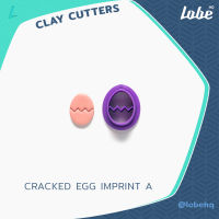 Cracked Egg A Clay Cutter/ Clay Tools/ Clay Earring Cutter/ Plastic Polymer Cutter/ Polymer Clay Cutter/รูปทรงไข่อีสเตอร์แตก/ แม่พิมพ์กดดินโพลิเมอร์ทำต่างหู